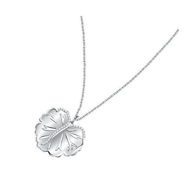 Morellato Ninfea Silver Necklace With Foglia Pendant SAUE01 For Women
