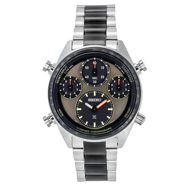 Seiko Prospex Speedtimer Limited Edition Chronograph Stainless Steel Brown Dial Solar SFJ005P1 100M Men's Watch