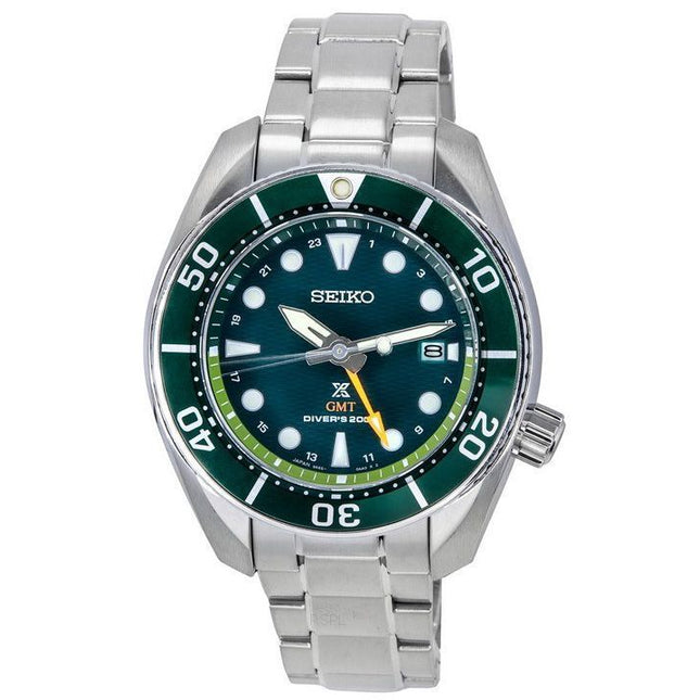 Seiko Prospex Sea Aqua Sumo GMT Green Dial Solar Diver's SFK003J1 200M Men's Watch