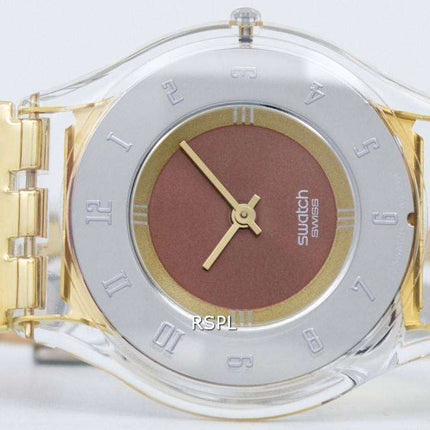 Swatch Skin Tri Gold Quartz SFK240B Women's Watch