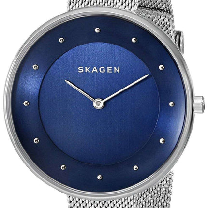 Skagen Gitte Blue Dial Stainless Steel Mesh Bracelet SKW2293 Women's Watch