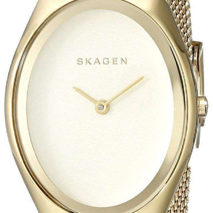 Skagen Madsen Matte Gold Dial Gold-Tone Mesh Bracelet SKW2298 Women's Watch