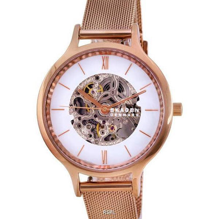 Skagen Anita Skeleton Mother Of Pearl Dial Automatic SKW2960 Womens Watch