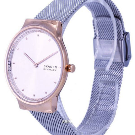 Skagen Freja Crystal Accents Stainless Steel Mesh Silver Dial Quartz SKW3017 Womens Watch