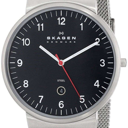 Skagen Denmark Black Dial Mesh Band SKW6051 Men's Watch