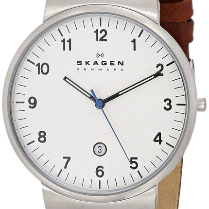 Skagen Ancher Brown Leather Strap SKW6082 Men's Watch