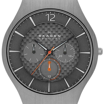 Skagen Grenen Grey Dial Gunmetal Titanium SKW6146 Men's Watch