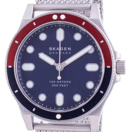Skagen Fisk Blue Dial Stainless Steel Quartz SKW6668 100M Mens Watch