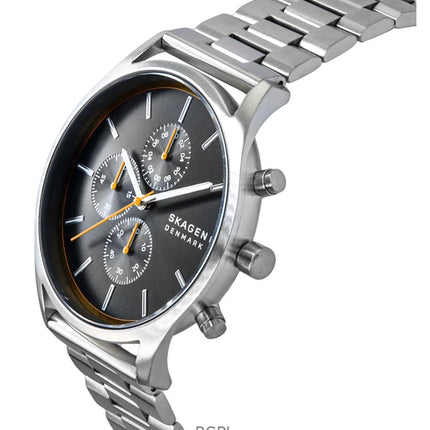 Skagen Holst Chronograph Stainless Steel Sunray Grey Dial Quartz SKW6926 Men's Watch