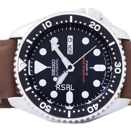 Seiko Automatic Diver's Ratio Brown Leather SKX007J1-LS12 200M Men's Watch