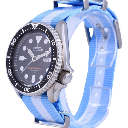 Seiko Automatic Divers Japan Made Polyester SKX007J1-var-NATO24 200M Mens Watch