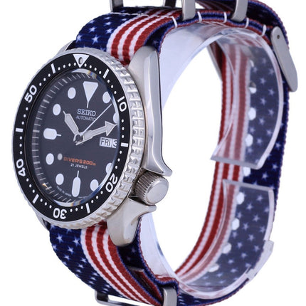 Seiko Automatic Divers Japan Made Polyester SKX007J1-var-NATO27 200M Mens Watch