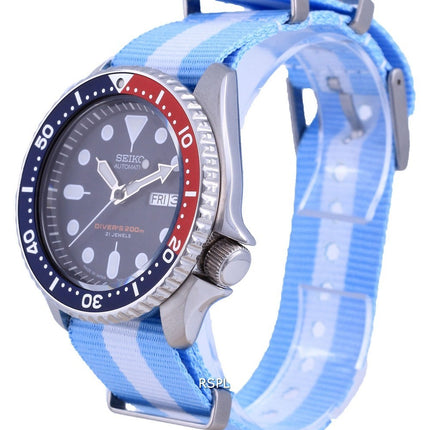 Seiko Automatic Divers Polyester Japan Made SKX009J1-var-NATO24 200M Mens Watch