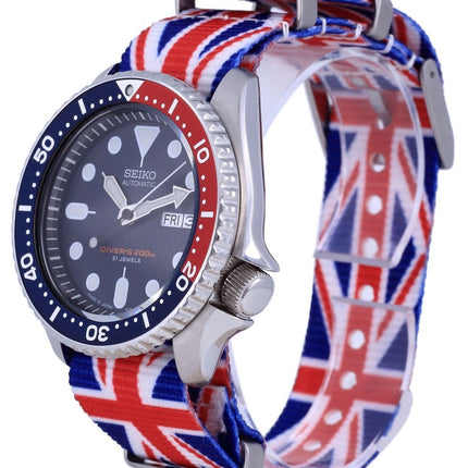 Seiko Automatic Divers Polyester Japan Made SKX009J1-var-NATO28 200M Mens Watch