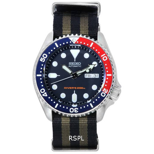 Seiko Blue Dial Automatic Diver's SKX009K1-var-NATO21 200M Men's Watch