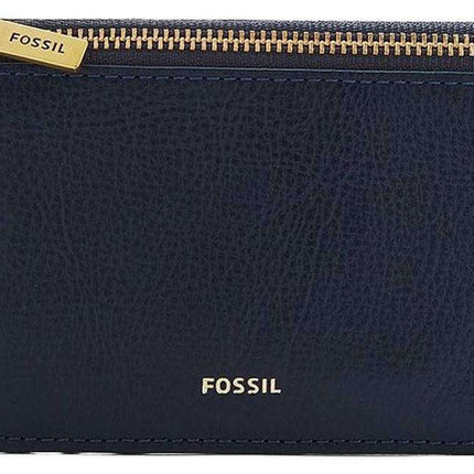 Fossil Logan Blue Zip Closure SL7925406 Women's Card Case