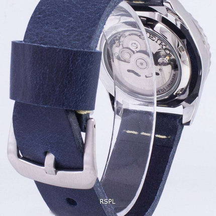 Refurbished Seiko 5 Sports SNZF17K1-var-LS15 Automatic Dark Blue Leather Strap Men's Watch