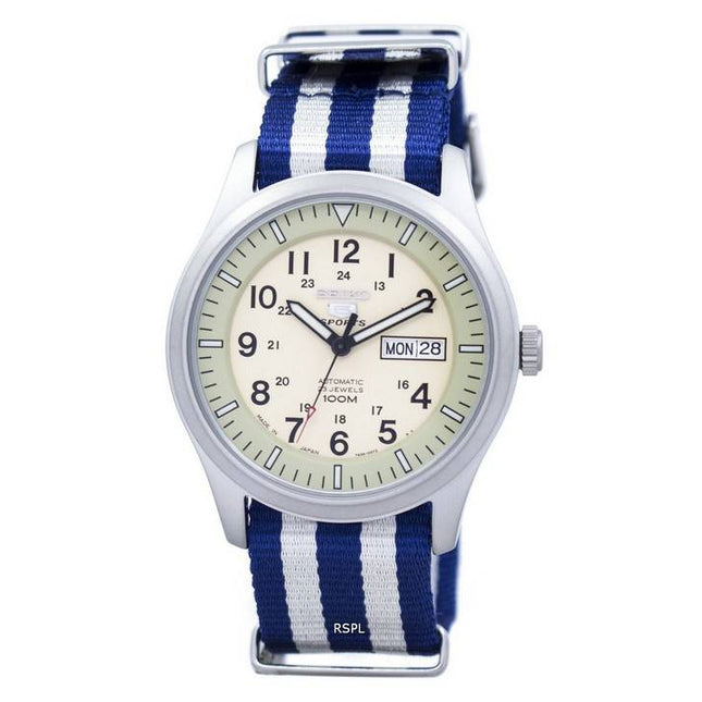 Seiko 5 Sports Military Automatic Japan Made NATO Strap SNZG07J1-NATO2 Men's Watch