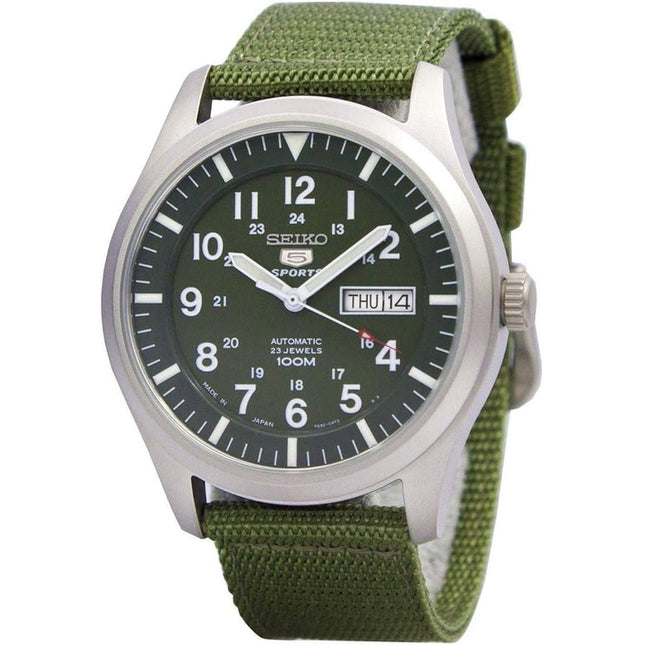 Seiko 5 Military Automatic Sports Japan Made SNZG09 SNZG09J1 SNZG09J Men's Watch