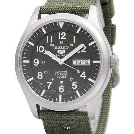 Refurbished Seiko 5 Military Automatic Sports Japan Made SNZG09 SNZG09J1 SNZG09J Men's Watch