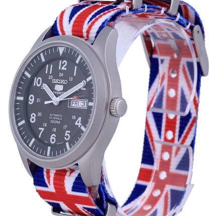 Seiko 5 Sports Military Automatic Polyester SNZG09K1-var-NATO28 100M Mens Watch