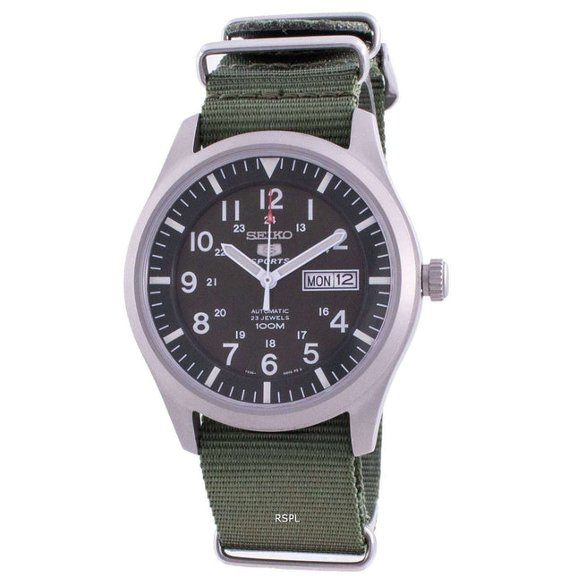 Seiko 5 Sports Military Automatic SNZG09K1-var-NATO9 100M Mens Watch