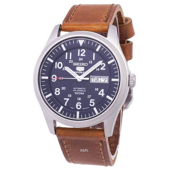 Seiko 5 Sports Automatic Ratio Brown Leather SNZG11K1-LS9 Men's Watch