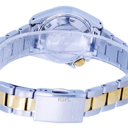 Refurbished Seiko 5 Sports Two Tone Stainless Steel White Dial Automatic SRE004 SRE004K1 SRE004K 100M Women's Watch