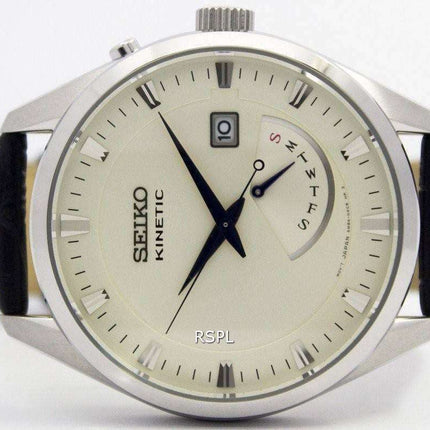 Seiko Kinetic Leather Strap SRN071 SRN071P1 SRN071P Men's Watch