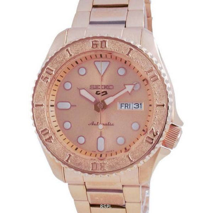 Seiko 5 Sports Rose Gold Tone Automatic SRPE72 SRPE72K1 SRPE72K 100M Mens watch