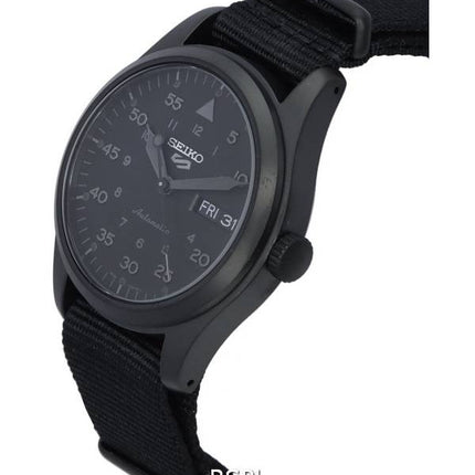 Seiko 5 Sports Stealth Nylon Strap Black Dial Automatic SRPJ11 SRPJ11K1 SRPJ11K 100M Men's Watch