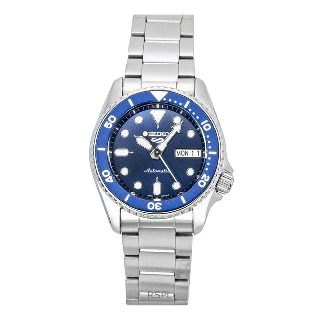 Seiko 5 Sports SKX Street Denim Stainless Steel Blue Dial Automatic SRPL77K1 100M Men's Watch