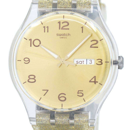 Swatch Originals Golden Sparkle Quartz SUOK704 Unisex Watch