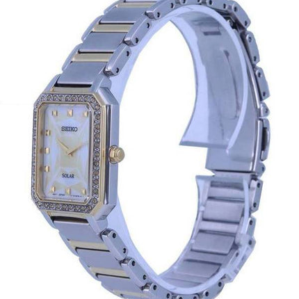 Seiko Discover More Two Tone Stainless Steel Solar SUP452 SUP452P1 SUP452P Womens Watch