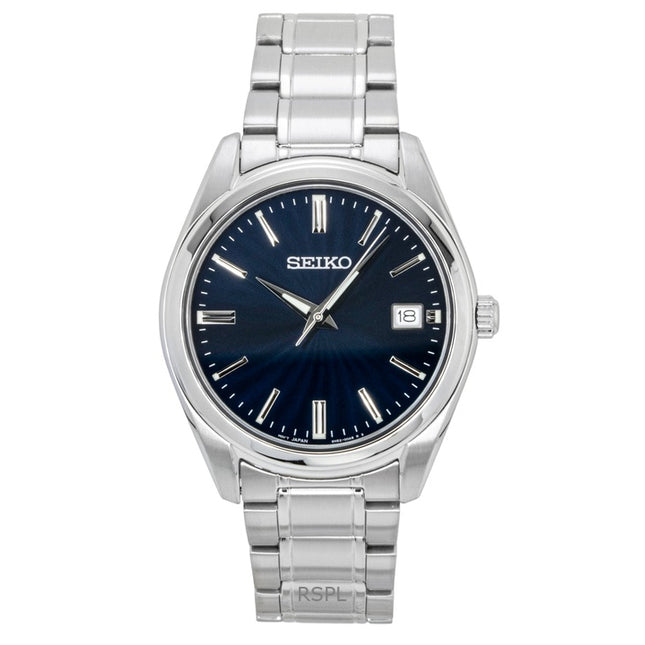 Seiko Stainless Steel Blue Dial Quartz SUR309P1 100M Men's Watch