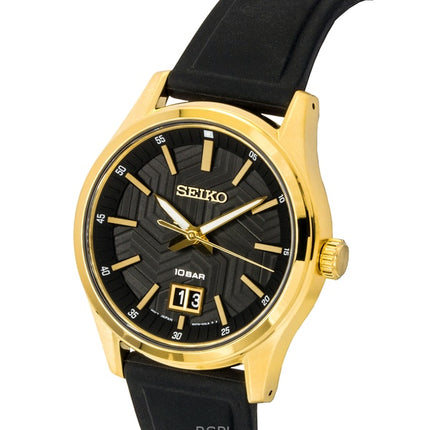 Seiko Conceptual Silicone Strap Black Dial Quartz SUR560P1 100M Men's Watch