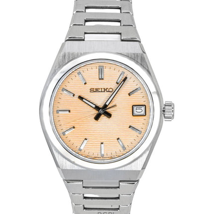 Seiko Classic Stainless Steel Salmon Dial Quartz SUR577P1 100M Women's Watch