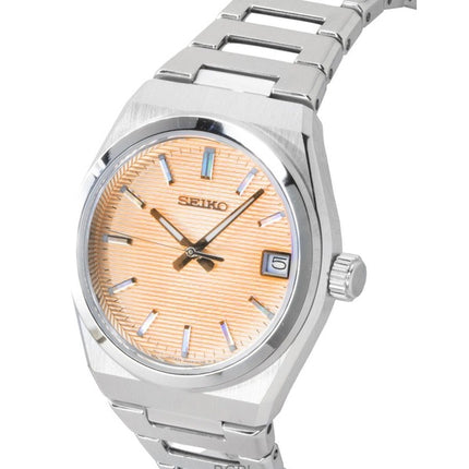 Seiko Classic Stainless Steel Salmon Dial Quartz SUR577P1 100M Women's Watch