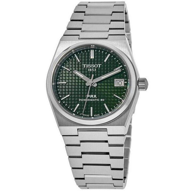 Tissot PRX T-Classic Powermatic 80 Green Dial Automatic T137.207.11.091.00 100M Unisex Watch
