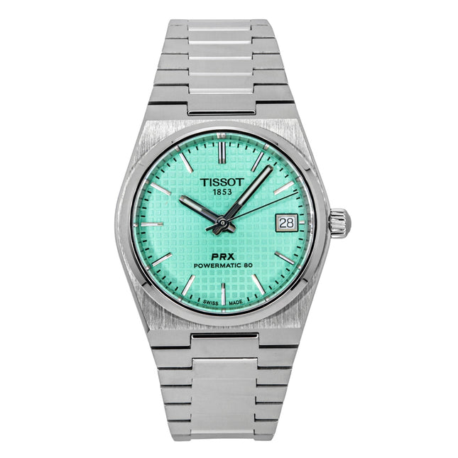 Tissot PRX Powermatic 80 Stainless Steel Light Green Dial Automatic T137.207.11.091.01 100M Unisex Watch