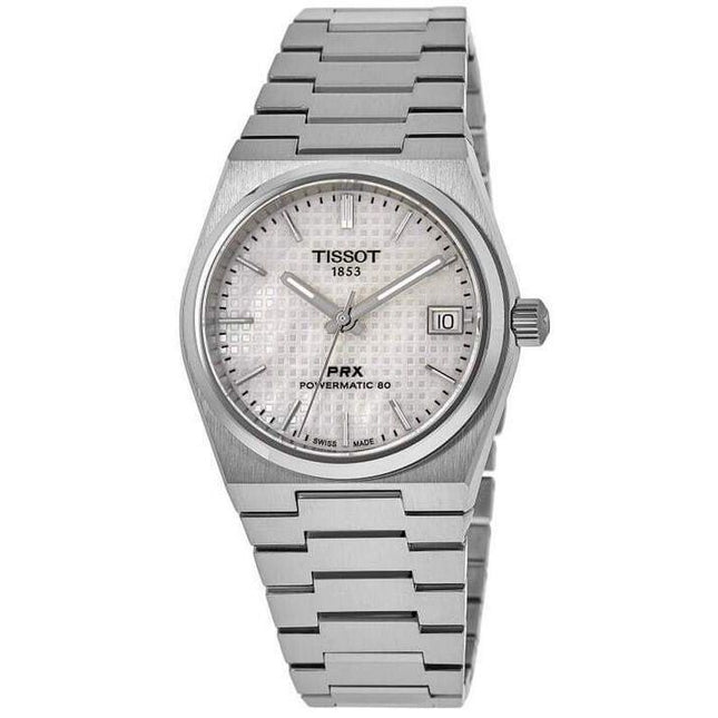 Tissot PRX T-Classic Powermatic 80 White Mother Of Pearl Dial Automatic T137.207.11.111.00 100M Unisex Watch