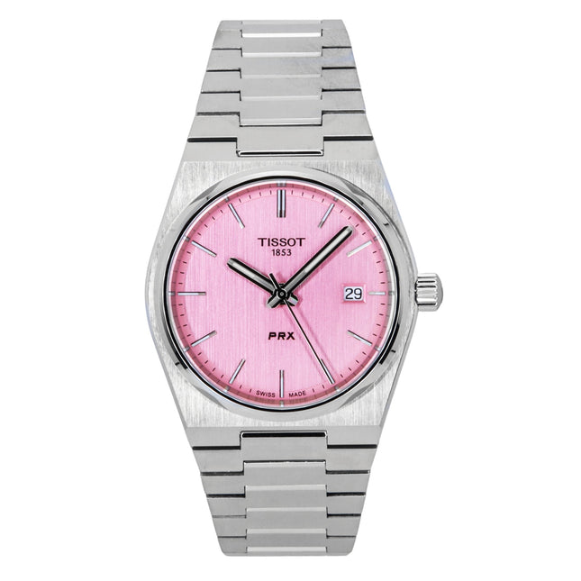 Tissot PRX Stainless Steel Pink Dial Quartz T137.210.11.331.00 100M Women's Watch