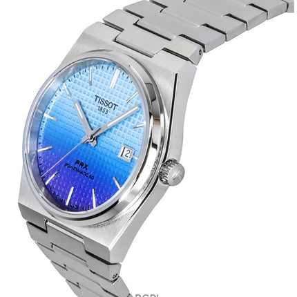 Tissot PRX Powermatic 80 Gradient Stainless Steel Ice Blue Chameleon Dial Automatic T137.407.11.351.01 100M Men's Watch