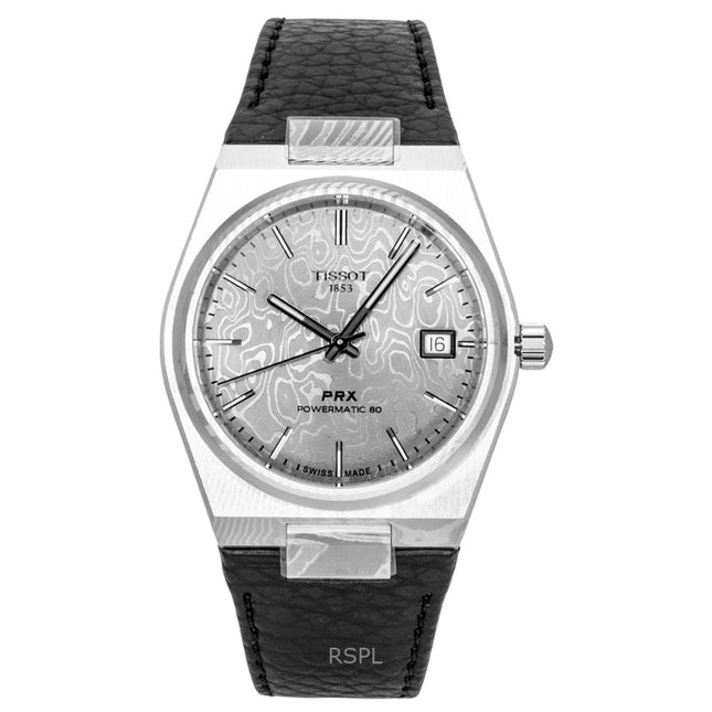 Tissot PRX Damascus Steel Synthetic Strap Grey Dial Automatic T137.807.96.081.00 100M Men's Watch