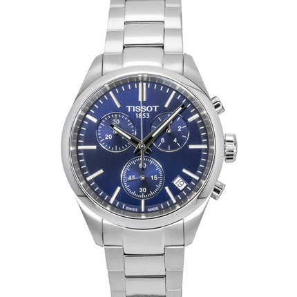 Tissot PR 100 Chronograph Stainless Steel Blue Dial Quartz T150.417.11.041.00 100M Men's Watch