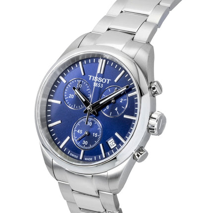 Tissot PR 100 Chronograph Stainless Steel Blue Dial Quartz T150.417.11.041.00 100M Men's Watch
