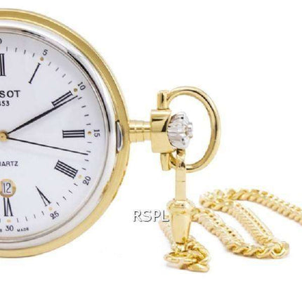 Tissot T-Pocket Savonnette T83.8.553.13 T83855313 Quartz Analog Pocket Watch