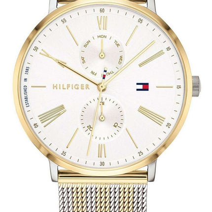 Tommy Hilfiger Jenna White Dial Two Tone Stainless Steel Quartz 1782074 Womens Watch