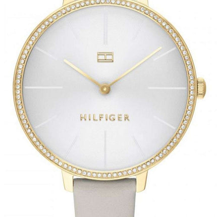 Tommy Hilfiger Kelly Crystal Accents Leather Strap Quartz 1782110 Womens Watch