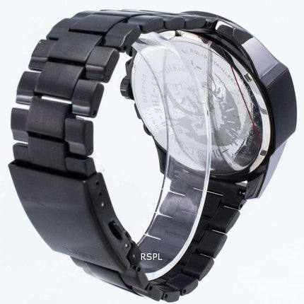 Refurbished Diesel Mega Chief black Ion Plated Brown Dial DZ4318 Men's Watch